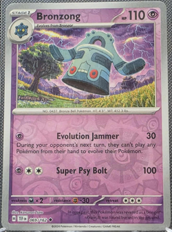 Bronzong 069/162 Reverse Holo Temporal Forces TEF NM/M Pokemon TCG - Image 1