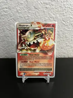 Pokemon 2008 TCG Diamond and Pearl Stormfront Heatran LV.X 97/100 Ultra Rare LP - Image 1