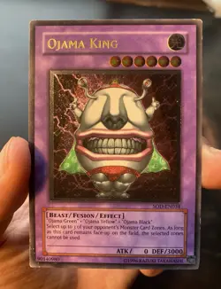 Yugioh Ojama King Soul of the Duelist Ultimate Rare Foil Unlimited SOD-EN034 - Image 1