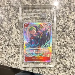 Bandai One Piece CCG Roronoa Zoro EB04-007 Super Rare Holo TAG Graded 9000 - Image 1