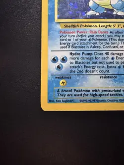Pokemon TCG: Blastoise Base Set Holo 2/102 LP - Image 4