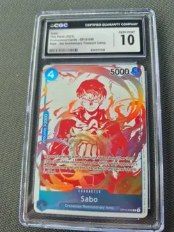 2025 ONE PIECE SABO PROMO RARE OP10-049 CGC 10 - Image 1