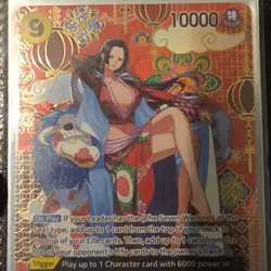 Bandai One Piece CCG Boa Hancock Legacy of the Master 10000 Secret Rare Foil - Image 1