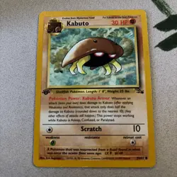 Pokemon TCG - Kabuto 50/62 Fossil Common 1st Edition WOTC 1999 - MP - Image 1
