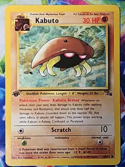 Kabuto 50/62 Common Fossil Pokemon TCG 1st Edition Wizards Of The Coast- LP - Image 1