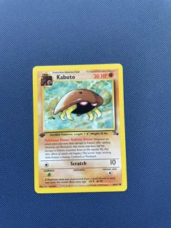 Pokemon TCG 1st Edition Kabuto Fossil Set 50/62 Common WOTC Vintage Mint - Image 1