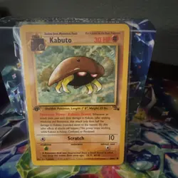 Pokemon Kabuto 1st Edition Fossil 50/62 Regular Common Stage 1 30 HP English TCG - Image 1