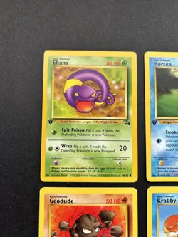 Pokemon TCG 1st Edition Kabuto Fossil Set 50/62 Common WOTC Vintage - Image 2