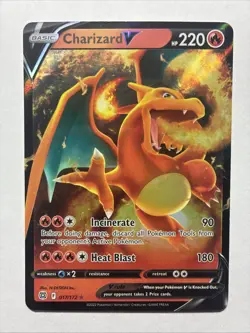 Charizard V 017/172 Brilliant Stars NM Ultra Rare Pokemon Card - Image 1