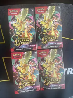 Pokemon Card TCG Mega Evolution Ascended Heroes Booster Bundle Lot 4x Sealed New - Image 1
