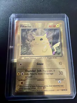 Pokemon Gold Metal Pikachu Card 58/102 Pokemon Celebrations 25th Anniversary - Image 1