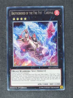 Brotherhood of the Fire Fist - Cardinal MP14 Secret Rare - 1st ed - Yugioh Cards - Image 1