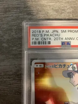 Red's Pikachu 270/Sm-p Promo Pokemon Center Anniversary PSA 10 Japanese - Image 2