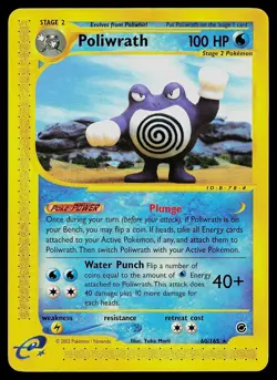 Pokemon Card - Poliwrath Expedition Base Set 60/165 Rare - Image 1