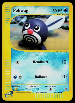 Pokemon Card - Poliwag Expedition Base Set 125/165 Reverse Holo Common - Image 1