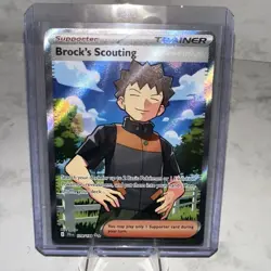 Pokemon TCG Brock's Scouting 179/159 Journey Together Ultra Rare Holo Card - Image 1