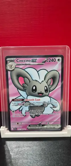 Pokemon TCG Cinccino ex 105/086 Ultra Rare Full Art Holo Chaos Rising Card - Image 1