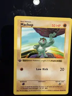 Pokemon Machop 52/102 1st Edition Shadowless Base Set Card Unplayed Near Mint - Image 5