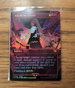 Nibelheim Aflame (Borderless) Final Fantasy #0339 FOIL + ART CARD - Image 1