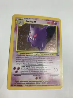 Pokemon Gengar 5/62 Fossil Unlimited Holo MP - Image 1