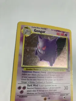 Pokemon Gengar 5/62 Fossil Unlimited Holo MP - Image 3