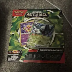 Pokemon TCG Meowscarada ex Deluxe Battle Deck 60-Card Deck English 2023 Ages 6+ - Image 1