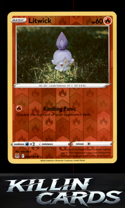 Reverse Holofoil Litwick 024/196 Pokemon Common SWSH11: Lost Origin Card NM - Image 1