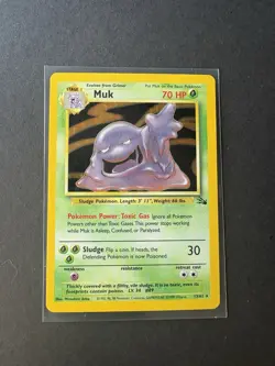 Muk 13/62 Unlimited Fossil Holo WOTC Vintage Pokemon TCG Card LP - Image 1