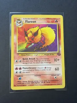 Flareon 19/64 Jungle Non Holo Pokemon Card LP - Image 1