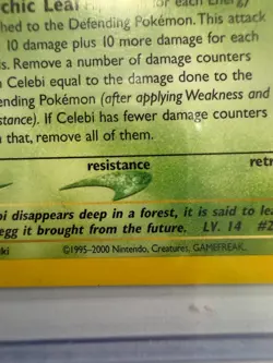 2001 Pokemon Neo Revelation Celebi 16/64 Rare Non-Holo WOTC Vintage Card - Image 5