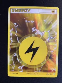 Damaged Lightning Energy 108/110 Holo Pokemon Card Listing C - Image 1