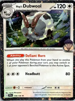 Hop's Dubwool (Cosmos Holo) - 136/159 - Miscellaneous Cards & Products - Holo Ra - Image 1