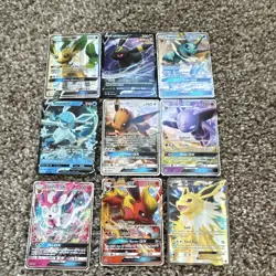 Pokemon TCG Eeveelution Promo 9-Card Lot Leafeon GX Umbreon V Glaceon V Holo - Image 1