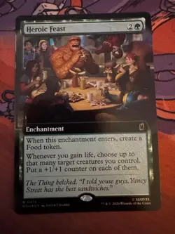 Heroic Feast (Extended Art) 414 Marvel Super Heroes Magic: The Gathering Foil NM - Image 1
