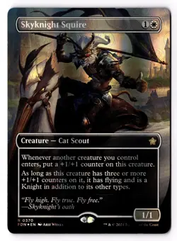 Skyknight Squire (Borderless) (Mana Foil) 370 Foundations Foil NM - Image 1