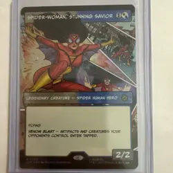 Spider-Woman, Stunning Savior (Borderless) 0230 Rare Marvel's SPM MTG Foil - Image 1