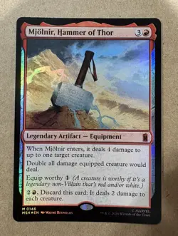 Mjolnir, Hammer Of Thor Foil Marvel Super Heroes Mtg M Mythic 0146 - Image 1