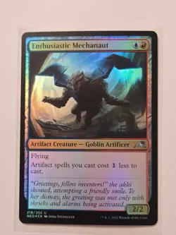 Enthusiastic Mechanaut (Foil) - 218 - Kamigawa: Neon Dynasty - LP - Creature - U - Image 1