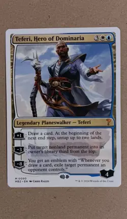 Teferi, Hero of Dominaria (White Border) #90, MTG: Mystery Booster 2, Regular NM - Image 1