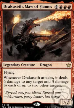 Drakuseth, Maw of Flames 193 R Foundations Magic: The Gathering NM/M - Image 3