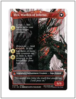 Clive, Ifrit's Dominant, Borderless Art 0318, Final Fantasy, Magic MTG NM - Image 2
