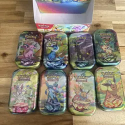 Pokemon TCG SV8.5 Prismatic Evolutions Mini Tin Display - Image 3