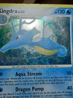 SWIRL HP 2008 Kingdra 7/146 Legends Awakened Holo Rare Swirl Pokemon TCG Card - Image 4