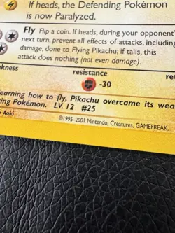Flying Pikachu 25 WOTC Black Star Promo Pokemon TCG - Image 4