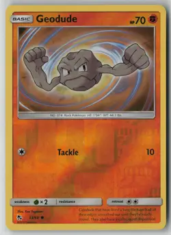 Geodude 33/68 Pokemon Hidden Fates Reverse Holo Near Mint 1 - Image 1