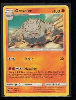 Graveler 34/68 Pokemon Hidden Fates Uncommon Near Mint - Image 1