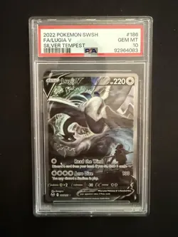 2022 Pokemon SWSH Silver Tempest Lugia V Alt Art PSA 10 #186 GEM MINT - Image 2