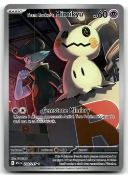 Team Rocket's Mimikyu Holo Illustration Rare 238/217 Pokemon TCG ME: Ascended He - Image 1