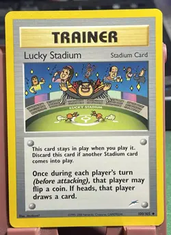 Pokemon TCG Lucky Stadium Trainer Neo Destiny 100/105 Non Holo Uncommon - Image 1