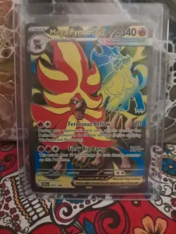 Pokemon Mega Pyroar ex 099/086 Chaos Rising Ultra Rare Holo - Image 1